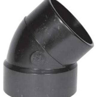 IPEX 027220 Pipe Elbow, 1-1/4 in, Hub x Spigot, 45 deg Angle, ABS, SCH 40 Schedule