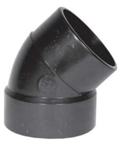 IPEX 027220 Pipe Elbow, 1-1/4 in, Hub x Spigot, 45 deg Angle, ABS, SCH 40 Schedule