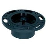 IPEX 027588 Adjustable Closet Flange, 4 x 3 in Connection, Hub, ABS, Black