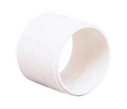 IPEX 040723 Pipe Adapter, 4 in, Hub x MPT, PVC, White