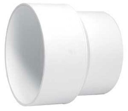 IPEX 040654 BDS Reducing Coupling, 4 x 3 in, Hub, PVC, White