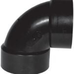 IPEX 027122 Pipe Elbow, 2 in, Hub, 90 deg Angle, ABS, SCH 40 Schedule