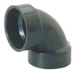 IPEX 027134 Pipe Elbow, 4 in, Hub, 90 deg Angle, ABS, SCH 40 Schedule