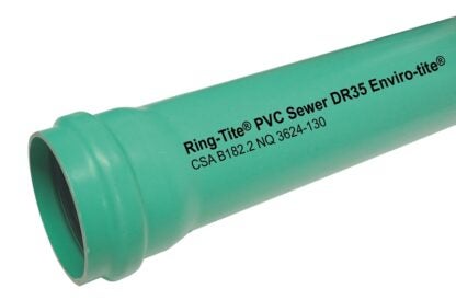 IPEX 39207 Sewer and Drain Pipe, 4 in, 4 m L, Green