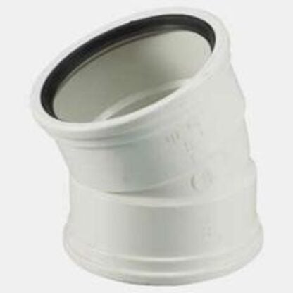 IPEX 043969 Sewer Pipe Elbow, 6 in, Gasket, 22.5 deg Angle, PVC