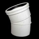 IPEX 043977 Sewer Pipe Elbow, 4 in, Spigot x Gasket, 22.5 deg Angle, PVC