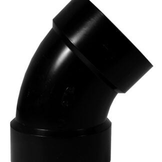 IPEX 027244 Pipe Elbow, 4 in, Hub, 45 deg Angle, ABS, SCH 40 Schedule