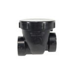 IPEX 17010 Backwater Valve with Threaded Cap, 2 in, Hub x Hub x MPT, ABS Body