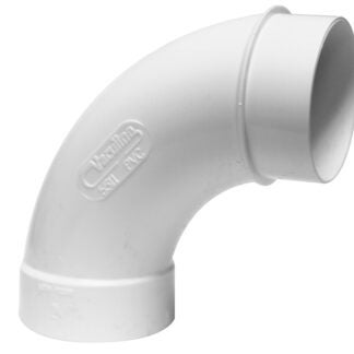 IPEX 201001 Pipe Elbow, 2 in, Socket x Spigot, 90 deg Angle, PVC, White