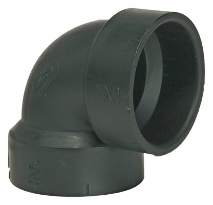 IPEX 027111 Pipe Elbow, 1-1/2 in, Hub, 90 deg Angle, ABS, SCH 40 Schedule