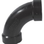 IPEX 027156 Pipe Elbow, 1-1/2 in, Hub, 90 deg Angle, ABS, SCH 40 Schedule