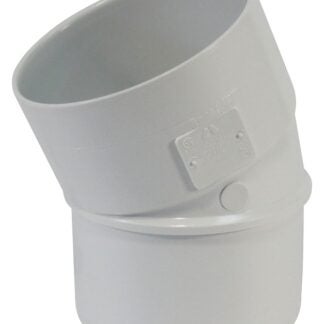 IPEX 040864 Pipe Elbow, 4 in, Spigot x Hub, 22.5 deg Angle, PVC