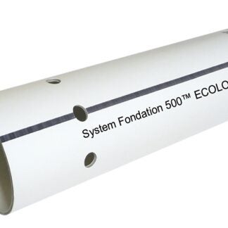 IPEX Ecolotube Series 003500 Foundation Drain Pipe, 4 in, 10 ft L, PVC, White