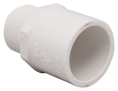 IPEX 435617 Pipe Adapter, 1 x 3/8 in, Male, PVC, SCH 40 Schedule