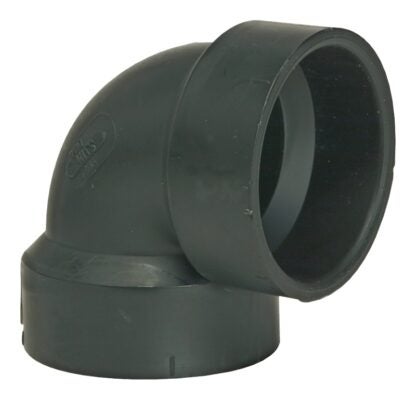 IPEX 027113 Pipe Elbow, 3 in, Hub, 90 deg Angle, ABS, SCH 40 Schedule