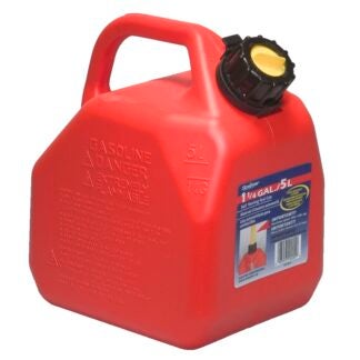 Scepter 07081 Gas Can with CRC, 1.25 gal Capacity, Polyethylene, Red