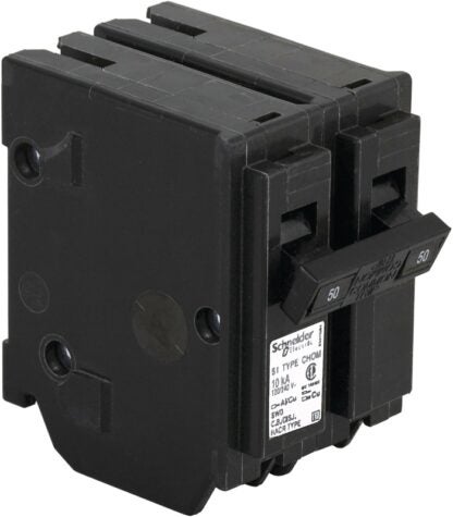 Square D Homeline CHOM250CP Circuit Breaker, Mini, 50 A, 2 -Pole, 120/240 V, Plug Mounting