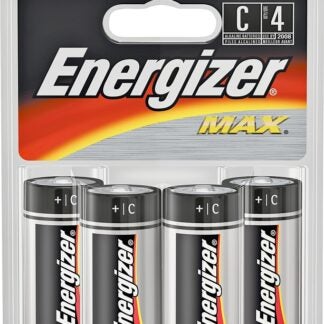 Energizer E93BP-4 Battery, 1.5 V Battery, 8 Ah, C Battery, Alkaline, Manganese Dioxide, Zinc