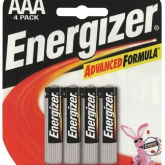 Energizer E92BP-4 Alkaline Battery, AAA Battery, Zinc, Manganese Dioxide, 1.5 V Battery