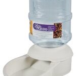 Aspenpet 24308 Pet Feeder, 5 lb Volume, Plastic, Bleached Linen