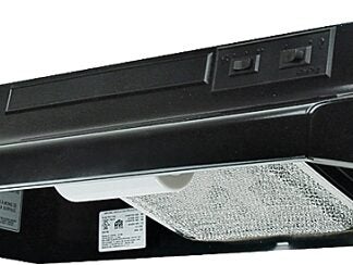 Air King AV1306 Range Hood, 180 cfm, 2 Fan, 30 in W, 12 in D, 6 in H, Cold Rolled Steel, Black