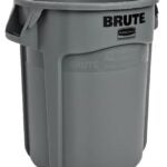 Rubbermaid Brute FG262000GRAY Trash Can, 20 gal Capacity, Plastic, Gray