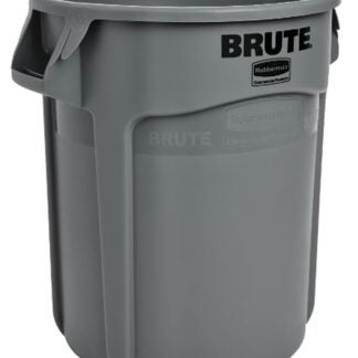 Rubbermaid Brute FG262000GRAY Trash Can, 20 gal Capacity, Plastic, Gray