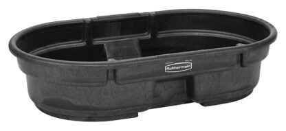 Rubbermaid FG424300BLA Stock Tank, 50 gal Capacity, Plastic, Black