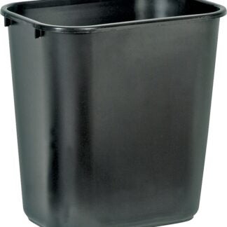 Rubbermaid FG295600BLA Waste Basket, 28 qt Capacity, 15 in H, Resin, Black