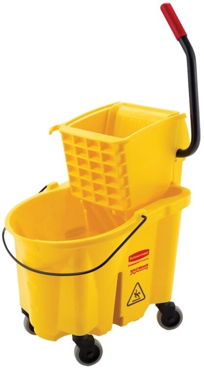 Rubbermaid FG748000YEL Mop Bucket and Wringer Combo, 26 qt Capacity, Plastic Bucket/Pail