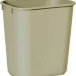 Rubbermaid 2955 FG295500BEIG Waste Basket, 13 qt Capacity, Plastic, Beige, 12-1/8 in H