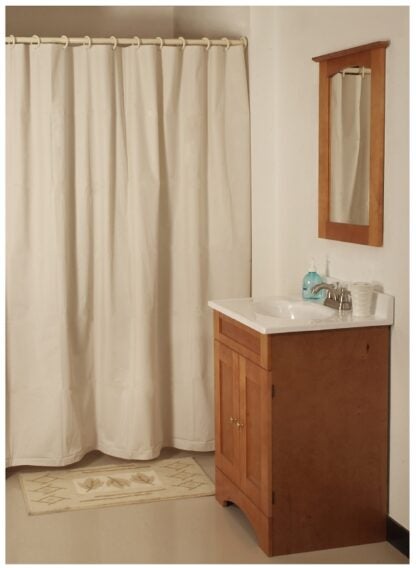 Simple Spaces SD-PCP01-B3L Shower Curtain, Vinyl, Beige, Beige