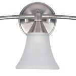 Canarm IVL221A03BPT Vanity Light, 100 W, 3-Lamp, A Lamp, Steel Fixture, Brushed Pewter Fixture