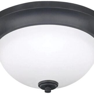 Canarm New Yorker Series IFM256A13ORB Flush Mount Ceiling Fixture, 120 V, 120 W, 2-Lamp, Type A Lamp, Steel Fixture