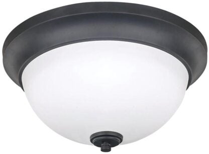 Canarm New Yorker Series IFM256A13ORB Flush Mount Ceiling Fixture, 120 V, 120 W, 2-Lamp, Type A Lamp, Steel Fixture