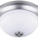 Canarm New Yorker Series IFM256A13BPT Ceiling Light, 120 W, 2-Lamp, Steel Fixture, Brushed Pewter Fixture