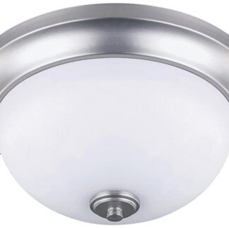 Canarm New Yorker Series IFM256A13BPT Ceiling Light, 120 W, 2-Lamp, Steel Fixture, Brushed Pewter Fixture