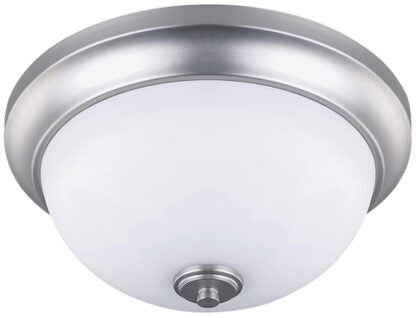 Canarm New Yorker Series IFM256A13BPT Ceiling Light, 120 W, 2-Lamp, Steel Fixture, Brushed Pewter Fixture