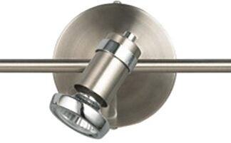 Canarm IT391A03BCH10 Track Lighting Fixture, 3-Lamp, Brushed Pewter/Chrome