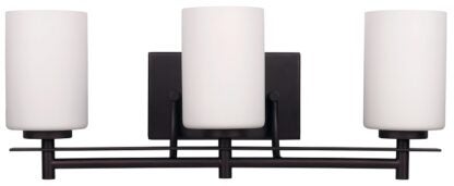 Canarm IVL363A03ORB Vanity Light, 100 W, 3-Lamp, A Lamp, Steel Fixture, Oil-Rubbed Bronze Fixture