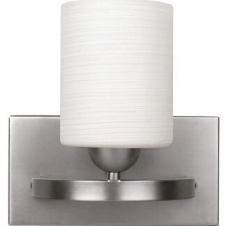 Canarm Hampton Series IVL370A01BPT Vanity Light, 120 V, 100 W, 1-Lamp, Steel Fixture, Brushed Pewter Fixture