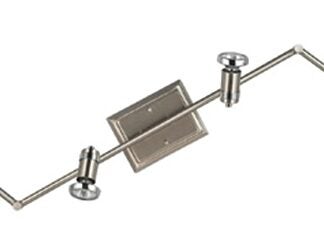 Canarm Shay Series IT391A06BCH10 Track Light Fixture, 6-Lamp, Steel Track, Steel Head, Adjustable Arm