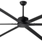 Canarm FANBOS CP96BK Ceiling Fan and Remote, 6-Blade, Black Housing, Black Blade, 96 in Sweep, Aluminum Blade