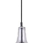 Canarm KEEVA IPL1059A01BK Pendant Light, 120 V, 60 W, 1-Lamp, Type A Lamp, Metal Fixture, Black Fixture