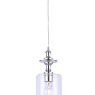 Canarm IPL276B01CH York Pendant, 100 W, 1-Lamp, Steel Fixture, Chrome-Plated Fixture