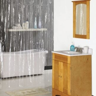 Simple Spaces SD-PCP01-C3L Shower Curtain, Vinyl, Clear, Clear