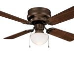 Boston Harbor CF-78125-ORB Ceiling Fan, 4-Blade, Venetian Bronze Housing, 42 in Sweep, MDF Blade, 3-Speed