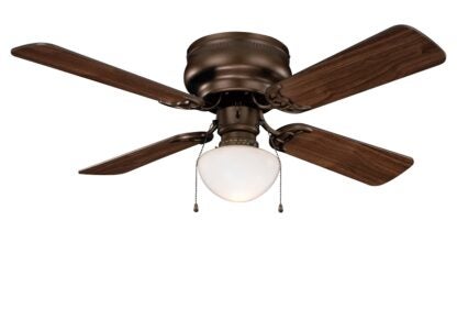 Boston Harbor CF-78125-ORB Ceiling Fan, 4-Blade, Venetian Bronze Housing, 42 in Sweep, MDF Blade, 3-Speed