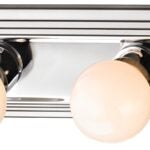 Boston Harbor 046044-CHROME Vanity Bar Fixture, 100 W, 4-Lamp, G Lamp, Steel Fixture, Polished Chrome Fixture