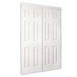 SGA 04851009102100 Sliding Door, 48 in W, 80-1/2 in H, 6 Panels Panel, Masonite Door, Steel Frame